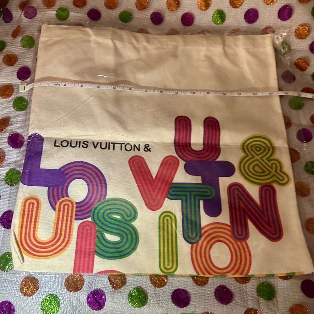 GWP: Louis Vuitton Multicolor Logo Double Side Canvas Bag NWT - Picture 4 of 10
